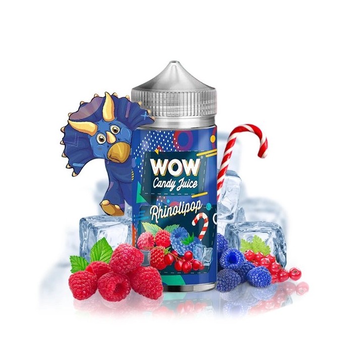 E liquide Rhinolipop 00mg 100ml WOW - Candy Juice | Eleciga CONTENANCE  100ml