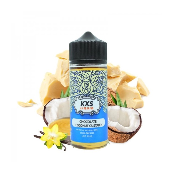 E liquide Chocolate Coconut Custard 00mg 100ml - KXS liquid | Eleciga CONTENANCE  100ml