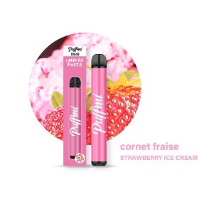 Cornet fraise 650 puffs -...