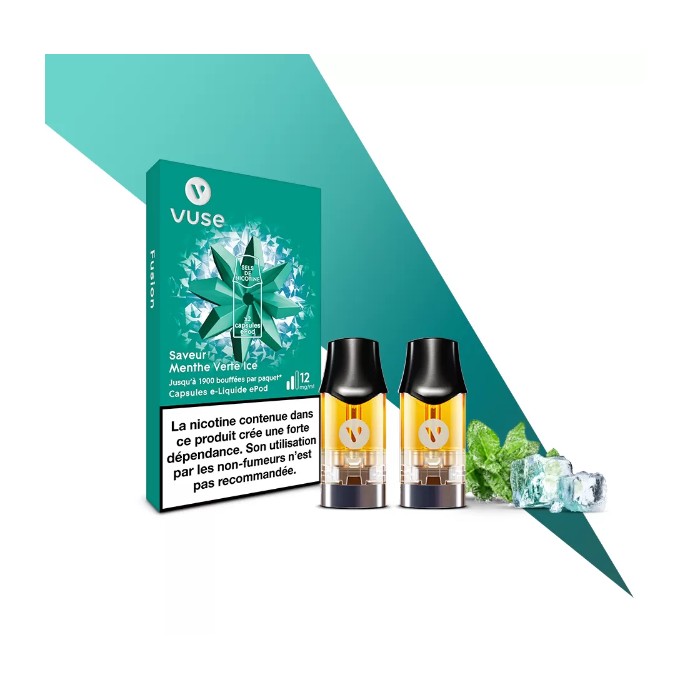 Menthe Verte Ice Capsule Pré-remplie Pod Reload Vuse | Eleciga NICOTINE ( SELS ) Vuse 12mg