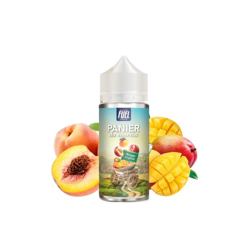 E liquide Mangue et Pêche 100ML - Panier du marché La Maison Fuel | Eleciga