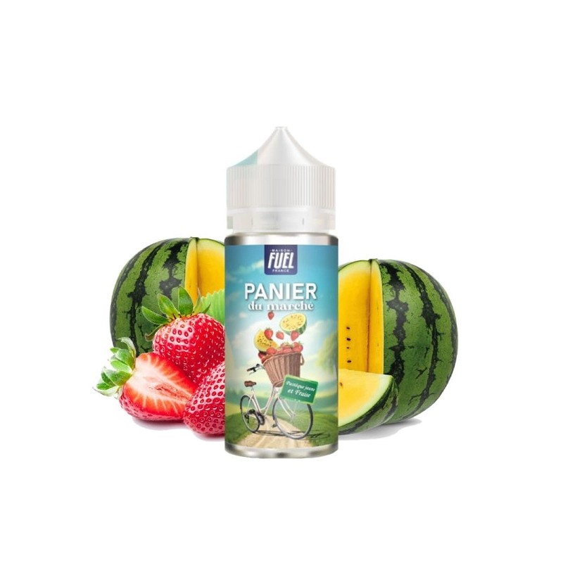 E liquide Fraise et Pastèque jaune 100ml Panier du marché La Maison Fuel | Eleciga