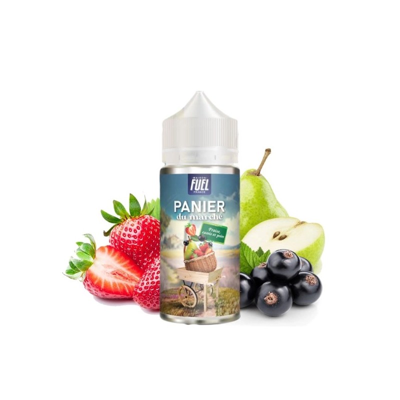 E liquide Fraise Cassis et Poire 100ml Panier du marché La Maison Fuel | Eleciga