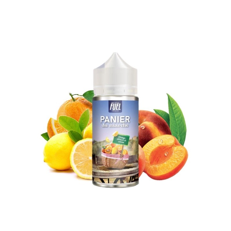 E liquide Orange Abricot et Citron 100ml Panier du marché La Maison Fuel | Eleciga