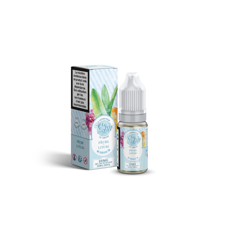 E-liquide Pêche Litchi Frais 10ml Aux Sels de nicotine Le Petit Verger | Eleciga