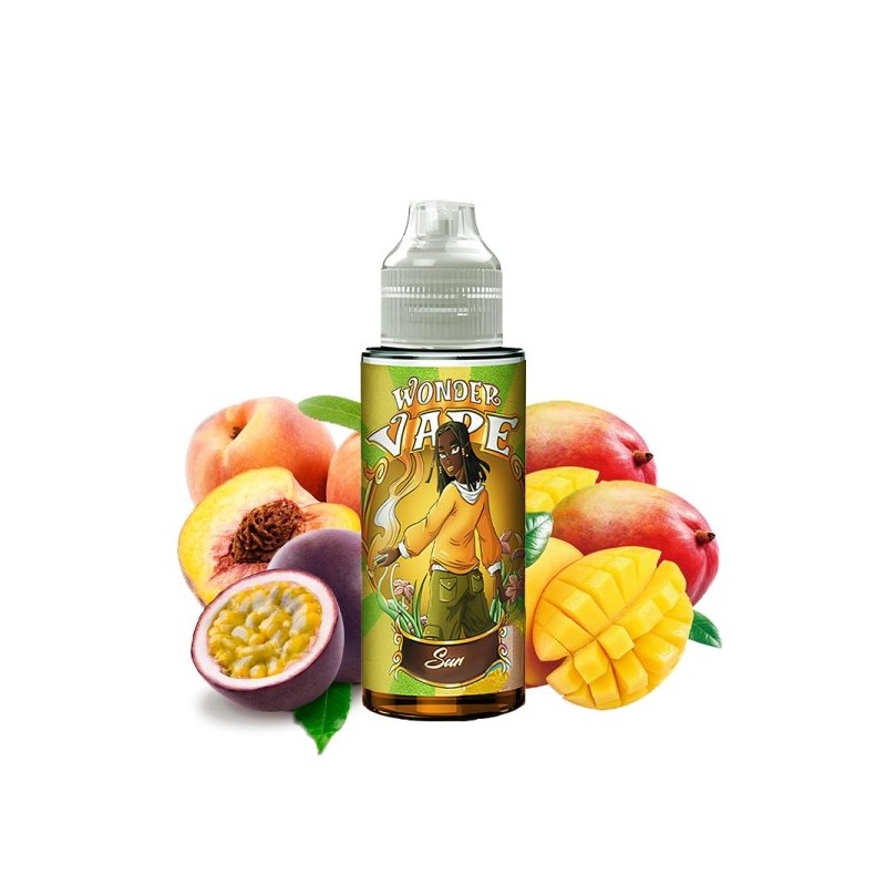 E-liquide Suna 100ml - Mangue, Pêche et Fruit de la Passion - Wonder Vape | Eleciga