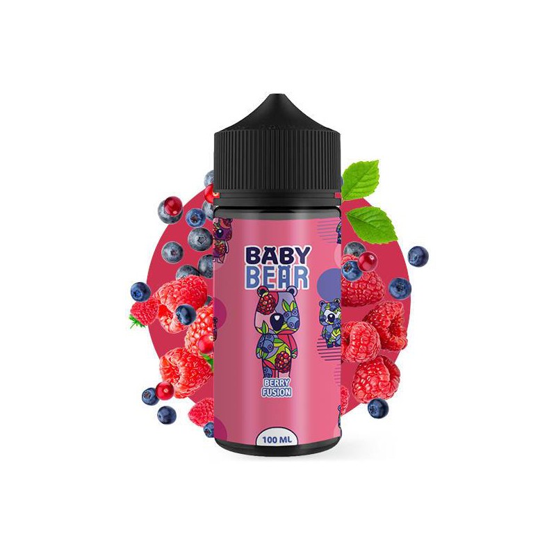 E-liquide Berry Fusion 100ml de Baby Bear – Saveur Framboise & Myrtille | Eleciga