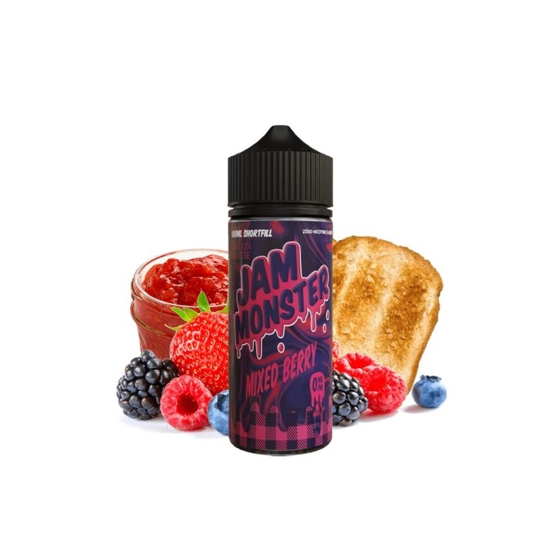 E liquide Mixed Berry 00mg 100ml -  Jam Monster by Monster Vape Labs | Eleciga