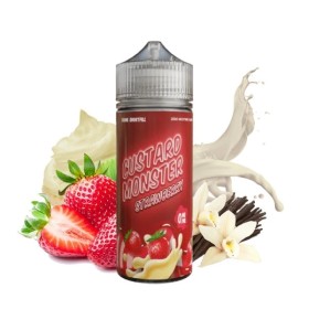 Strawberry Custard 00mg 100ml Custard Monster - Monster Vape Labs