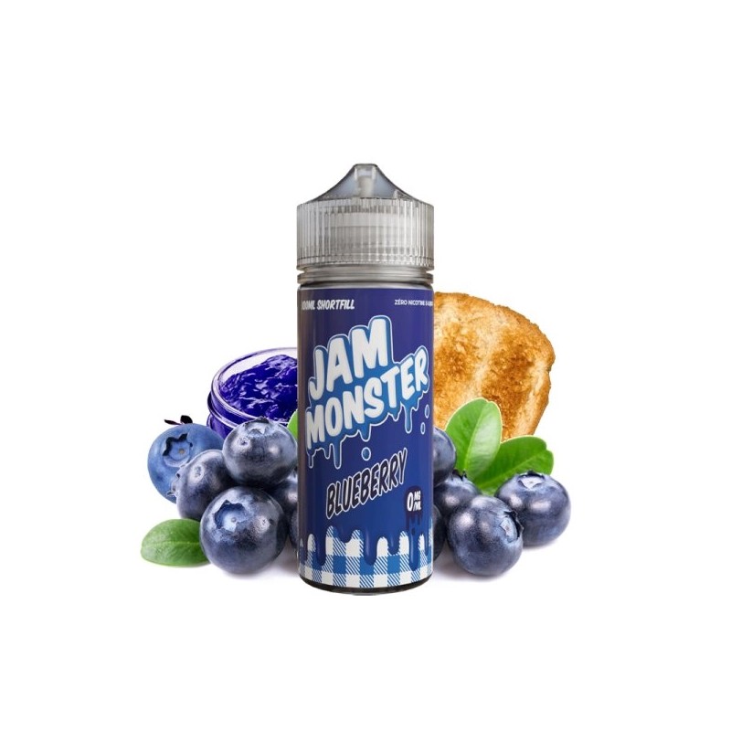 E liquide Blueberry 00mg 100ml -  Jam Monster by Monster Vape Labs | Eleciga