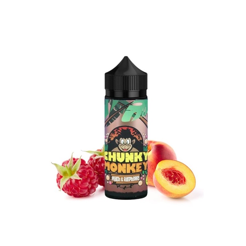 E liquide Peach & Raspberry 00mg 100ml Chunky Monkey - Kingston | Eleciga