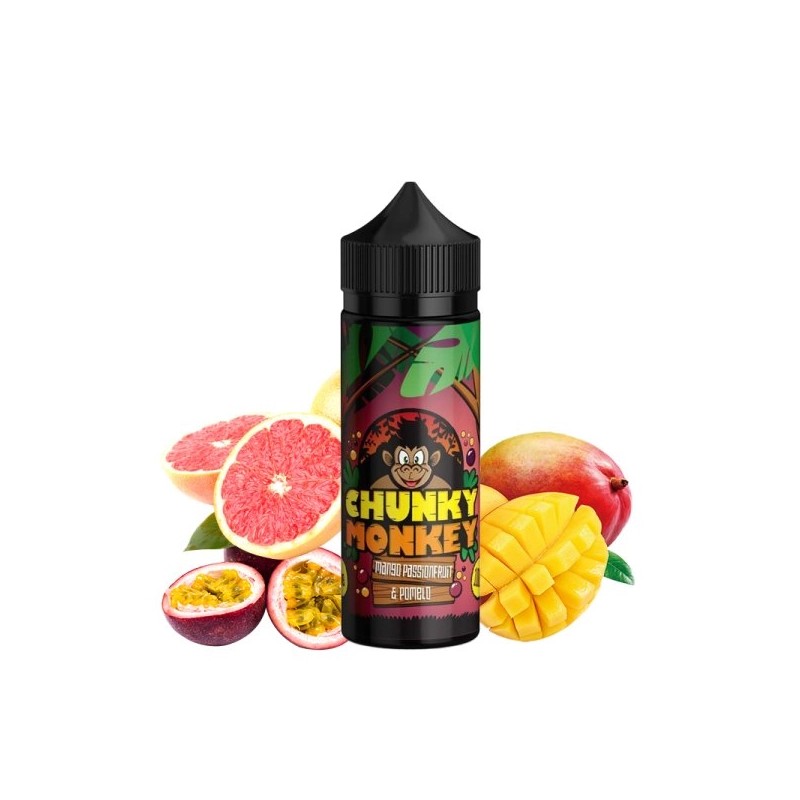 E liquide Mango Passionfruit Pomelo 00mg 100ml Chunky Monkey - Kingston | Eleciga