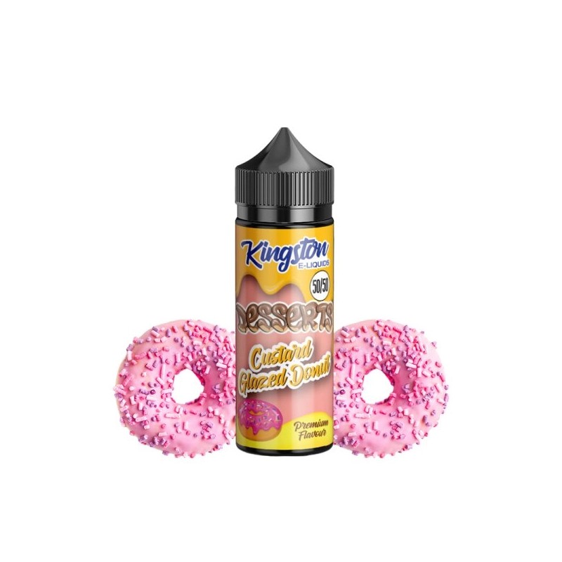 E-liquide Custard Glazed Donut 100ml Desserts - Kingston  | Eleciga