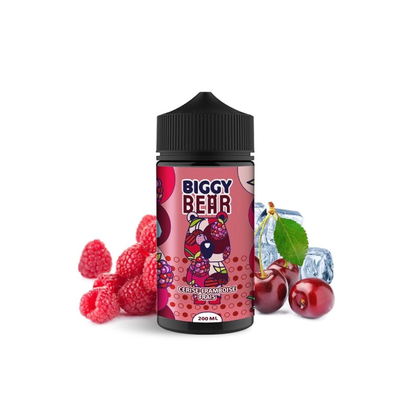 E-liquide Cerise Framboise Frais 00mg 200ml - Biggy Bear | Eleciga CONTENANCE  200ml