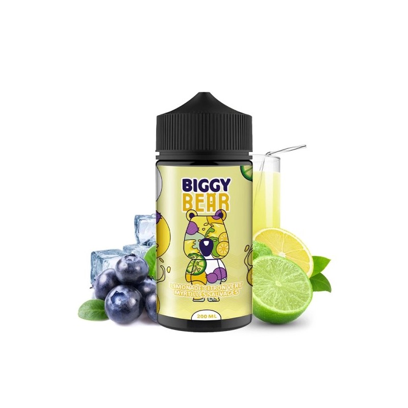 E-liquide Limonade Citron Vert Myrtilles 00mg 200ml - Biggy Bear | Eleciga CONTENANCE  200ml