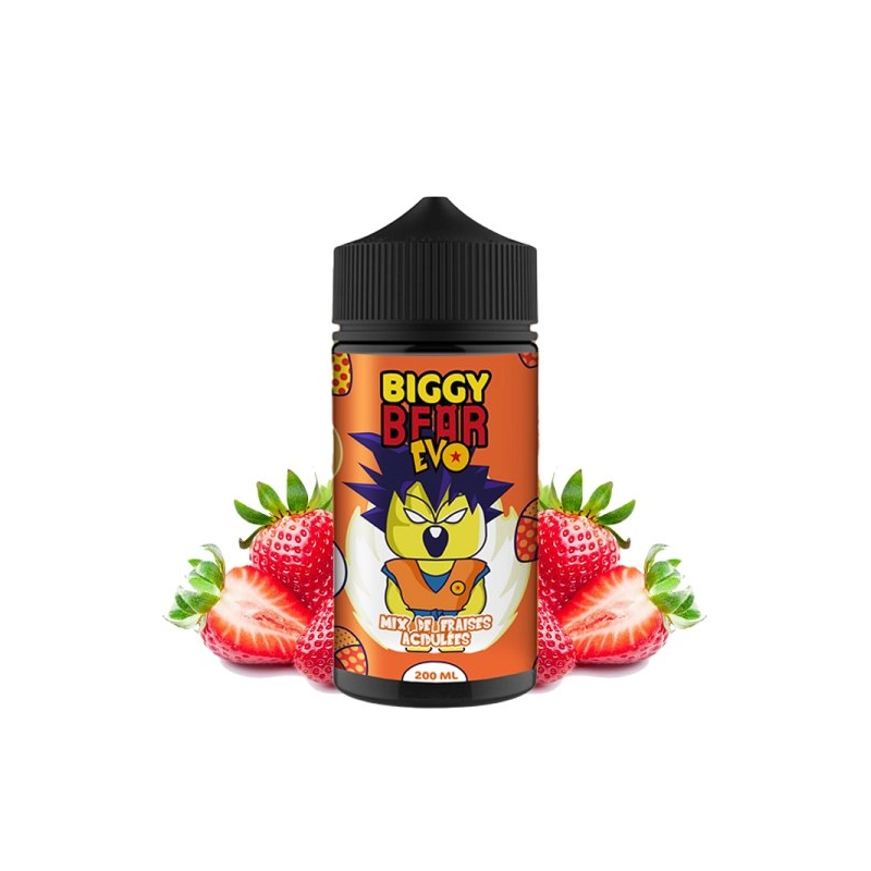 E-liquide Mix de Fraises Acidulées 00mg 200ml - Biggy Bear | Eleciga CONTENANCE  200ml