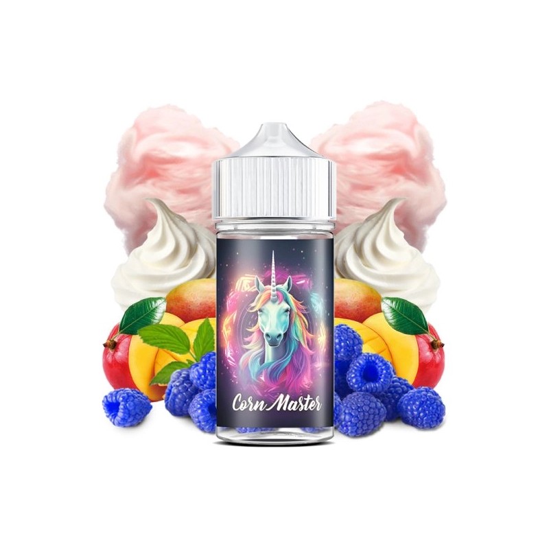 E-liquide Corn Master 00mg 100ml - Barbe à Papa Mangue & Framboise Bleue - Master Vape92 | Eleciga