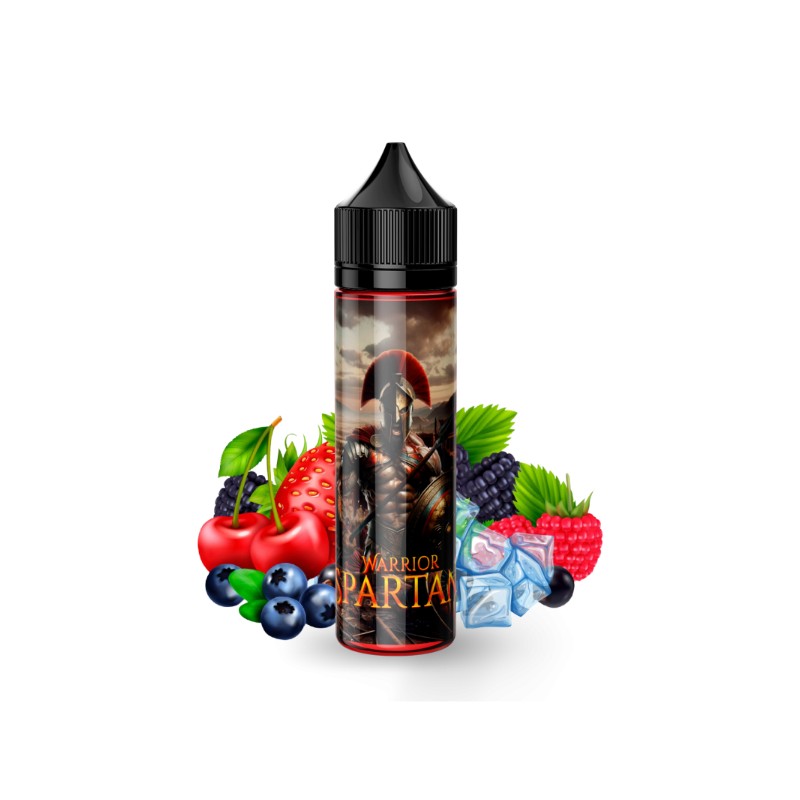 E-Liquide Spartan Warrior 50ml – Saveur Fraise, Framboise, Cerise, Myrtilles et Frais, Fabrication Française | Eleciga