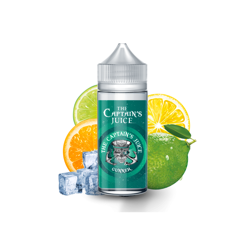 E liquide Gunner 00mg 100ml - The Captain's Juice | Eleciga