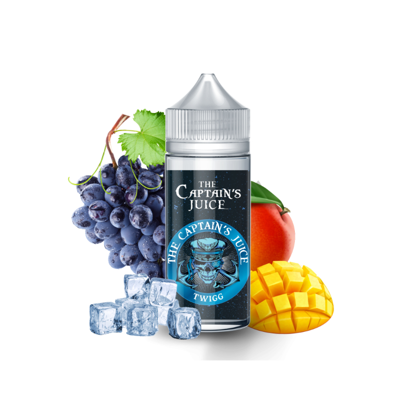 E liquide Twigg 00mg 100ml - The Captain's Juice - Saveur Mangue et Cassis Frais | Eleciga CONTENANCE  100ml