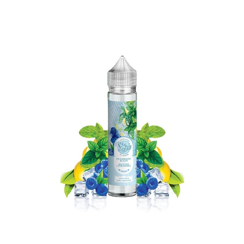 E-liquide Framboise Bleue Menthe Citronnée Frais 50ml - Le Petit Verger | Surdosé en Arômes | Eleciga