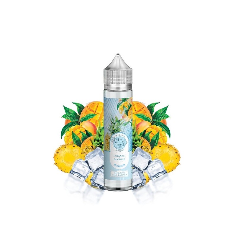 E-liquide Ananas Mangue Frais 50ml - Le Petit Verger | 00mg - Surdosé en Arômes | Eleciga