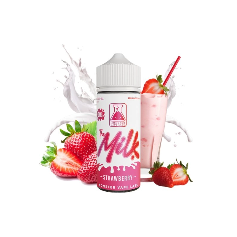 E liquide Strawberry 00mg 100ml -  The Milk by Monster Vape Labs | Eleciga CONTENANCE  100ml