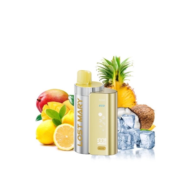 Puff Pineapple Edition 4en1 – 3200 à 2400 Bouffées | Lost Mary by Elfbar | Saveur Ananas | Eleciga NICOTINE ( SELS ) 20mg