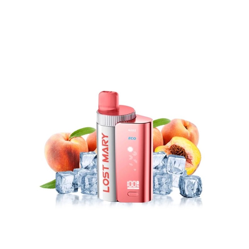 Puff Peach Ice 4 en 1 - Lost Mary by Elfbar - Jusqu'à 3200 Bouffées | Eleciga NICOTINE ( SELS ) 20mg