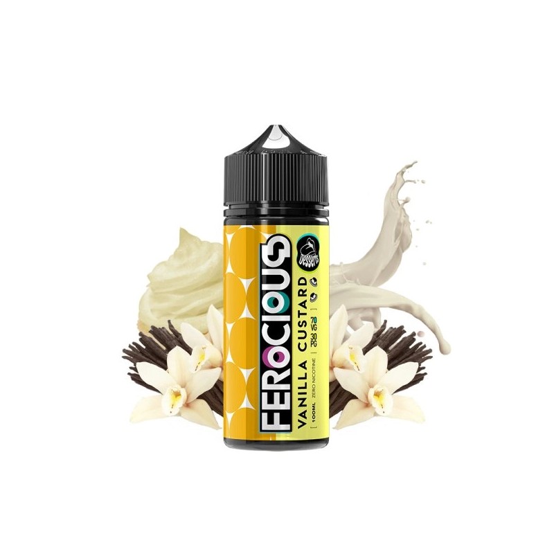 E liquide Vanilla Custard 00mg 100ml Desserts by Ferocious Flavours | Eleciga CONTENANCE  100ml