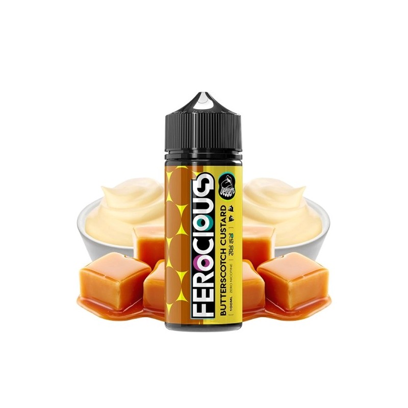 E liquide Butter Scotch Custard 00mg 100ml Desserts by Ferocious Flavours | Eleciga CONTENANCE  100ml