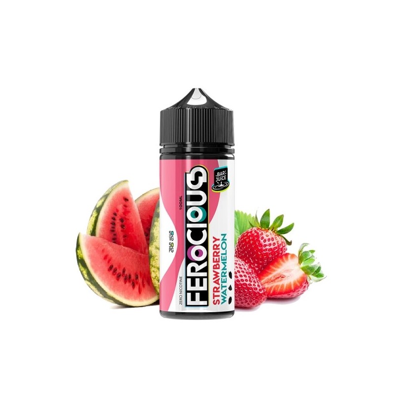 E liquide Strawberry Watermelon 00mg 100ml Bar Juice by Ferocious Flavours | Eleciga