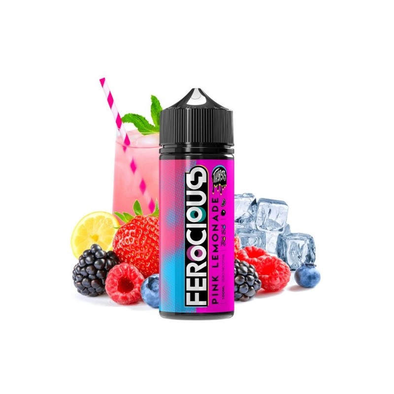 E liquide Pink Lemonade 00mg 100ml Thirsty by Ferocious Flavours | Eleciga CONTENANCE  100ml