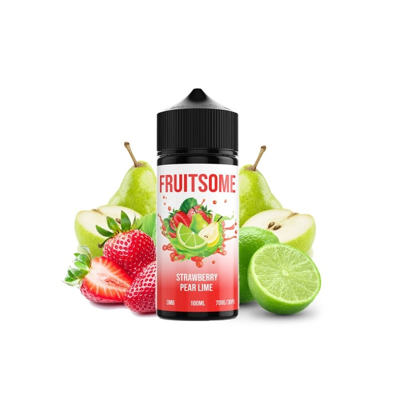 E-liquide Strawberry Pear Lime 100ml – VapeIQ | Fraise, Poire et Citron Vert | Fabrication UK | Eleciga CONTENANCE  100ml