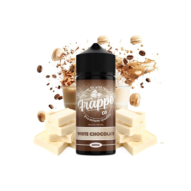 E-liquide White Chocolate 100ml - VapeIQ Frappe Co - Chocolat Blanc Gourmand | Eleciga CONTENANCE  100ml