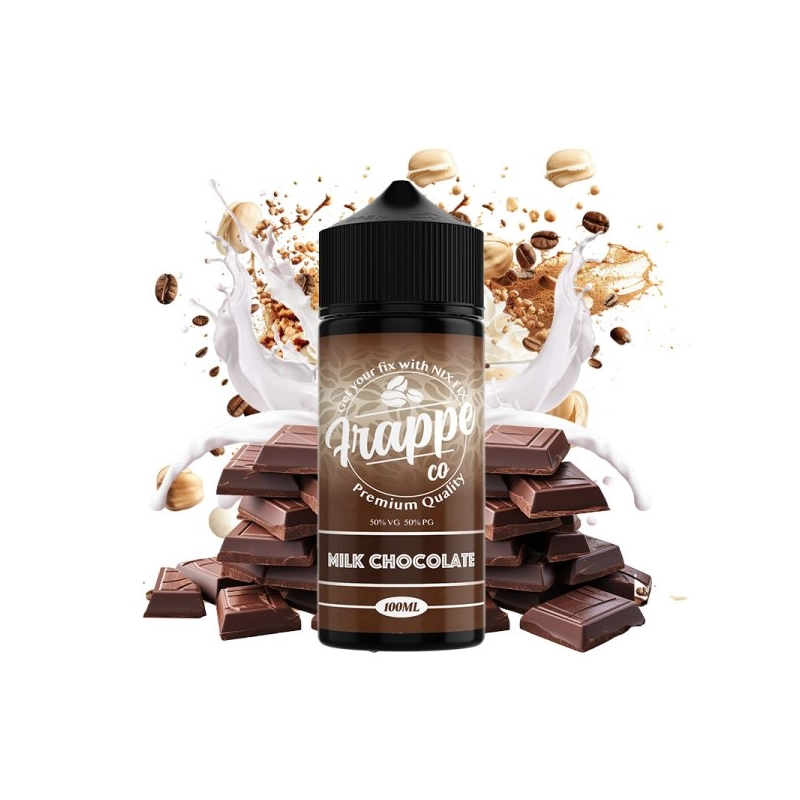 E-liquide Milk Chocolate 100ml - VapeIQ | Frappe Co - Chocolat au Lait Riche et Crémeux | Eleciga CONTENANCE  100ml