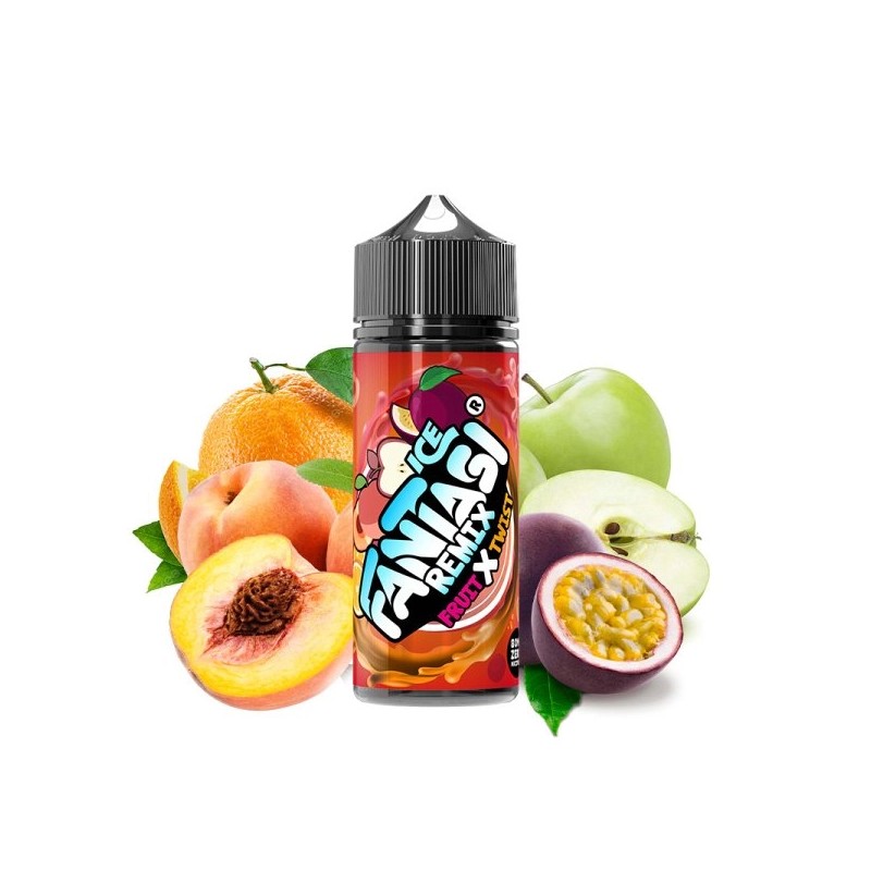 E-Liquide Fruit X Twist Ice - Fantasi Remix | Mix Orange, Pêche, Pomme, Passion | Eleciga CONTENANCE  100ml