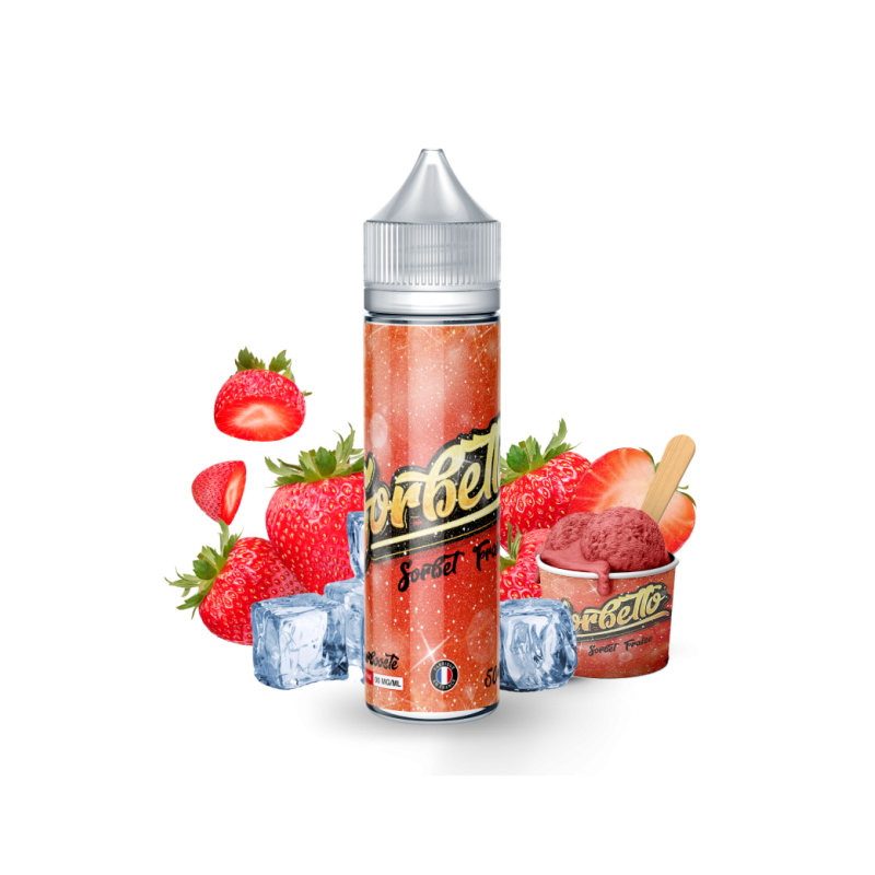 E liquide Sorbet Fraise 00mg 50ml - Sorbetto | Eleciga CONTENANCE  50ml