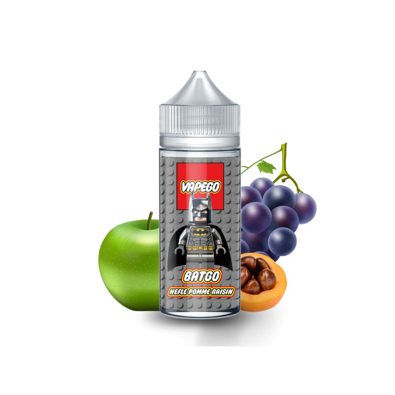 E-liquide Batgo 100ml - Vapego | Saveur Nèfle, Pomme et Raisin - Fabriqué en France | Eleciga CONTENANCE  100ml