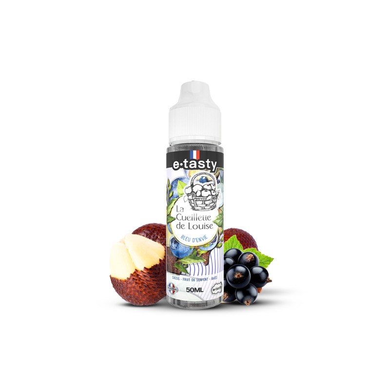 E liquide Bleu d'envie 00mg 50ml La Cueillette de louise - E-tasty | Cassis, Baies et Fruit du serpent | Eleciga CONTENANCE  50ml