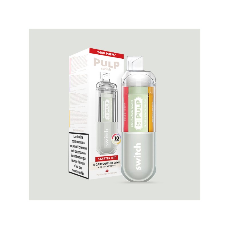 Le Pod Switch Gris Starter Kit Pulp : 2400 bouffées | Eleciga NICOTINE ( SELS ) 20mg