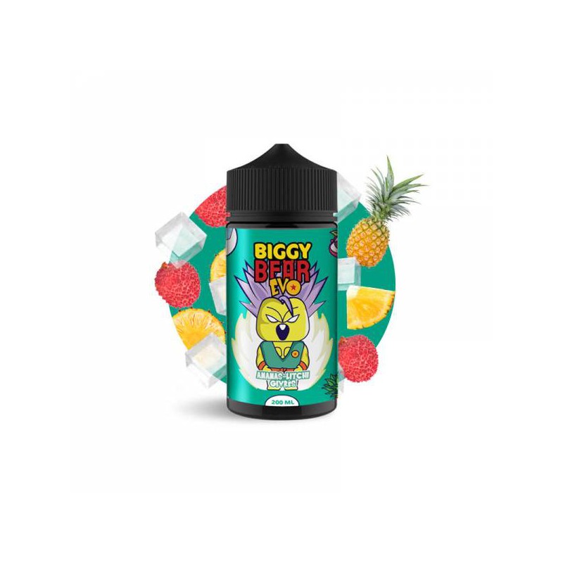 E-liquide Ananas Litchi Givrés 00mg 200ml - Biggy Bear | Eleciga CONTENANCE  200ml