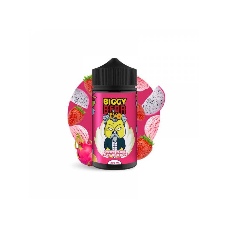 E-liquide Sorbet Fraise Fruit du Dragon 00mg 200ml - Biggy Bear | Eleciga CONTENANCE  200ml