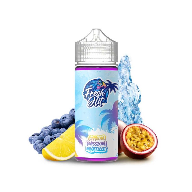 E-liquide Citron Passion Myrtille 00mg 100ml - Fresh Hit | Eleciga CONTENANCE  100ml