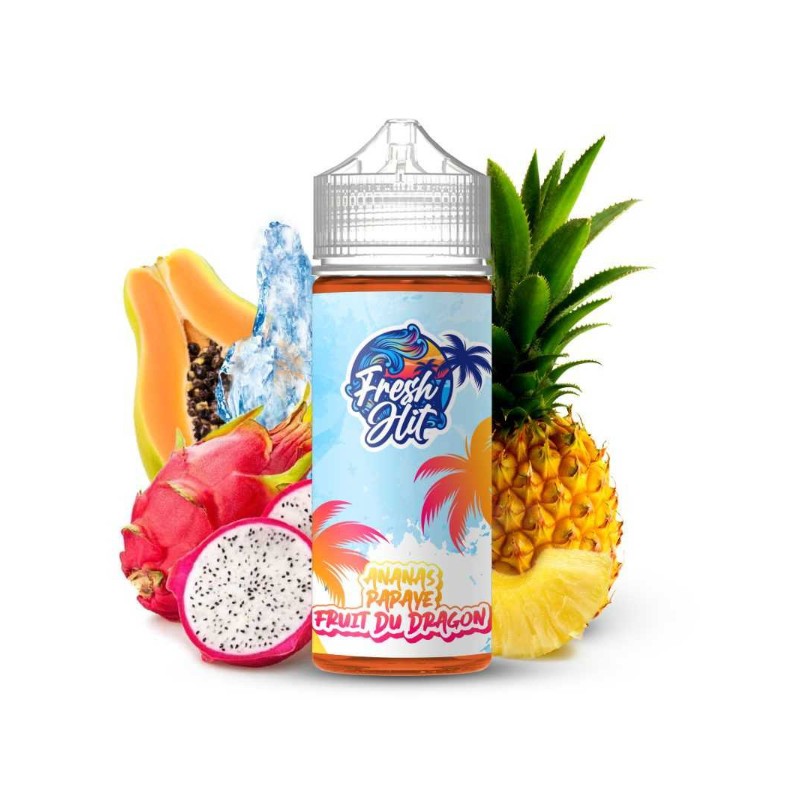 E-liquide Ananas Papaye Fruit du Dragon 00mg 100ml - Fresh Hit | Eleciga CONTENANCE  100ml