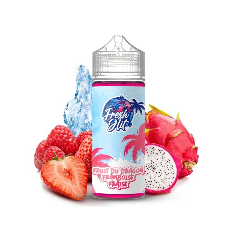 E-liquide Fruit du Dragon Framboise Fraise 00mg 100ml - Fresh Hit | Eleciga CONTENANCE  100ml