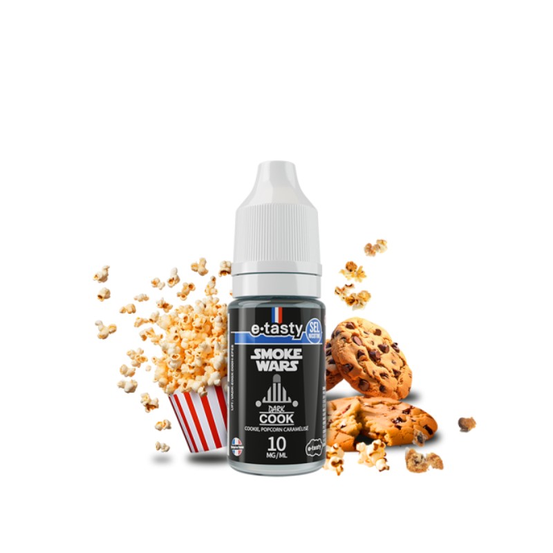 E-liquide Dark Cook – SmokeWars par E-Tasty | Saveurs Cookie et Popcorn Caramélisé | Sels de Nicotine 10 et 20mg/ml | Eleciga NICOTINE ( SELS ) 10mg