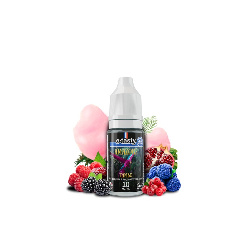 E-liquide Tambo 10ml - Fruits Rouges, Barbe à Papa, Framboise Bleue et Grenade - E-tasty | Eleciga NICOTINE ( SELS ) 10mg