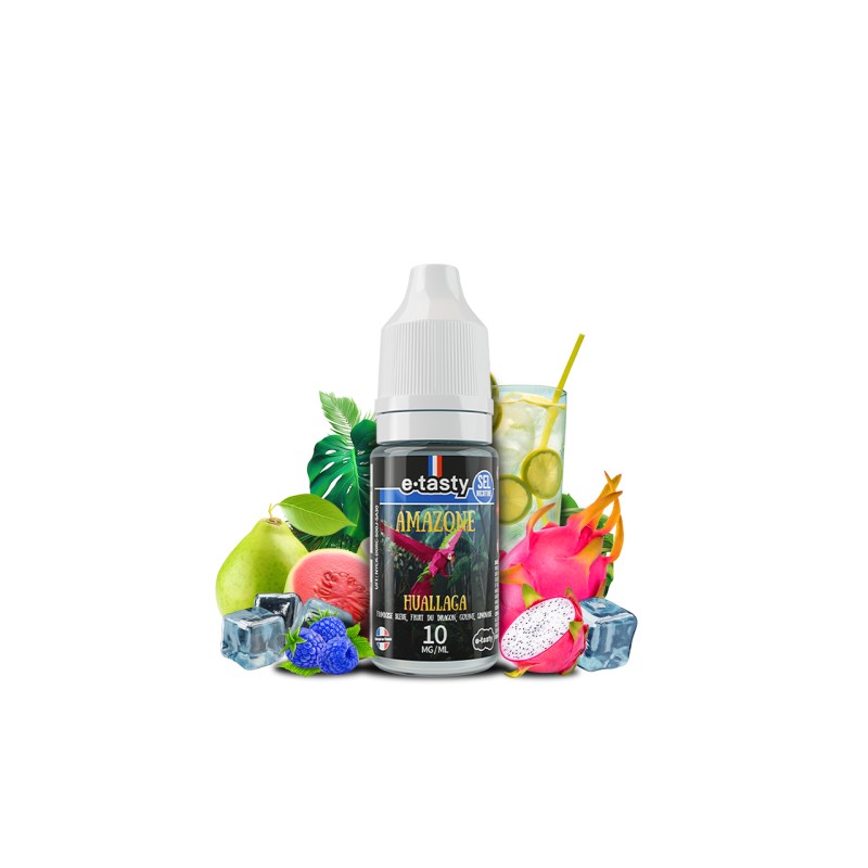 E-liquide Huallaga 10ml Sels de Nicotine Amazone Framboise Bleue, Fruit du Dragon, Goyave  - E-tasty | Eleciga NICOTINE ( SELS ) 10mg