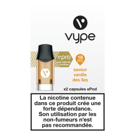 Capsule e-liquide ePod - Saveur Vanille des îles - Vype